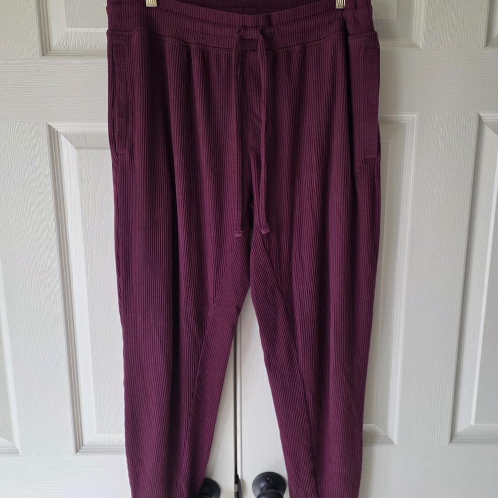 Tommy John Plum Ribbed Jogger Pants
